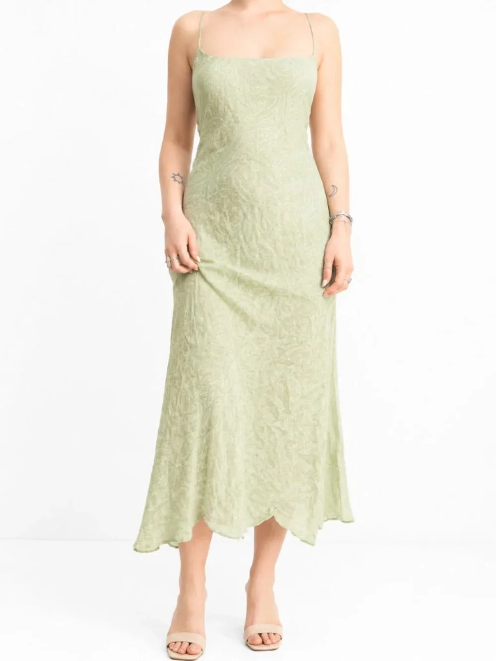 Vintage 100% Silk Maxi Slip Dress - Picture 1 of 5